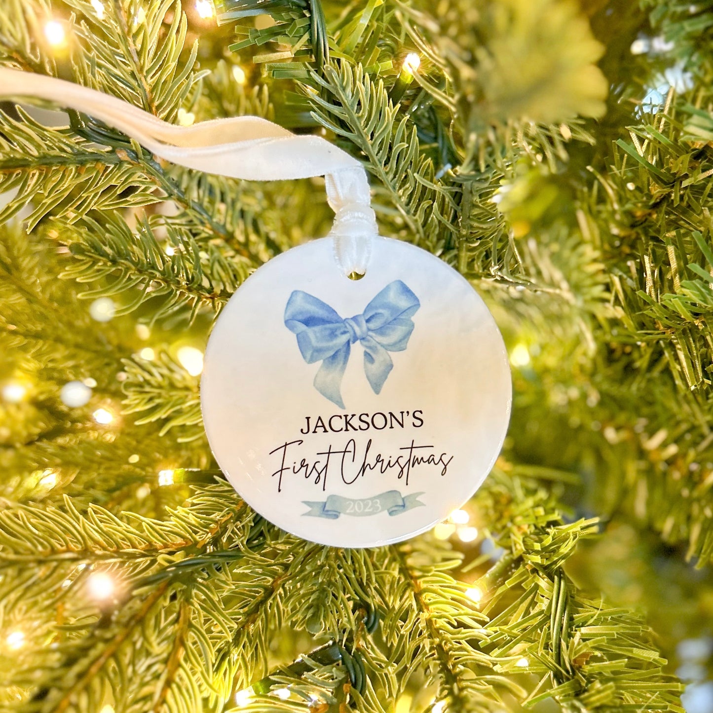 Personalized Ceramic Baby’s First Christmas Ornament