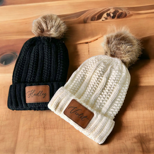 Personalized Knit Beanie Hat