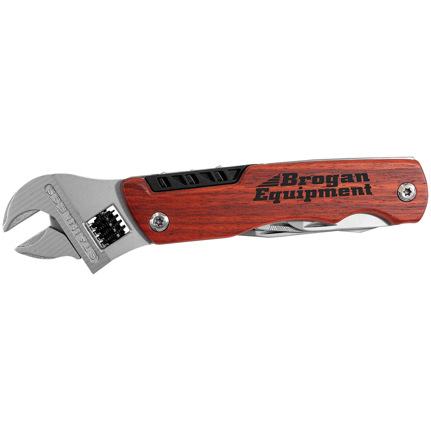 Personalized 6 1/2" Wrench Multi-Tool with Wood Handle/Bag