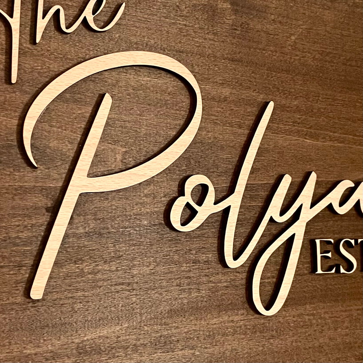 Custom Family Name Wood Sign