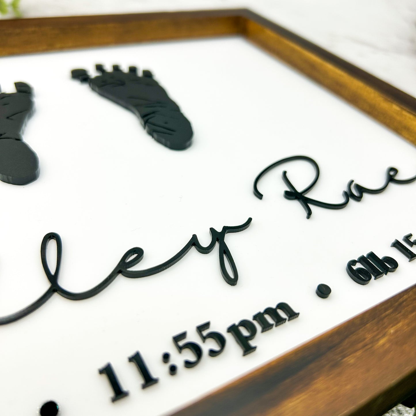 Custom 3D Baby Footprint Art