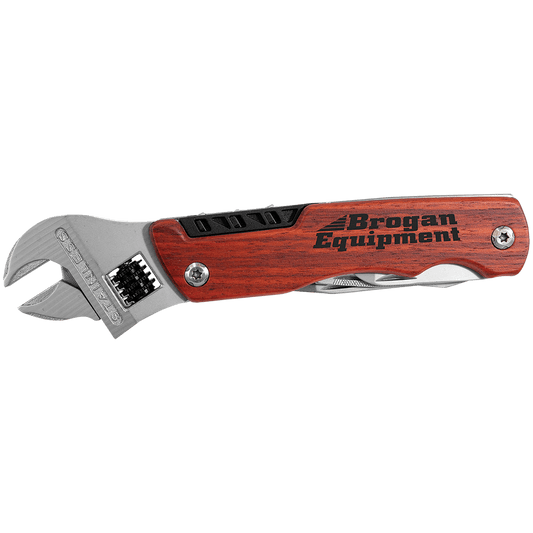 Personalized 6 1/2" Wrench Multi-Tool with Wood Handle/Bag