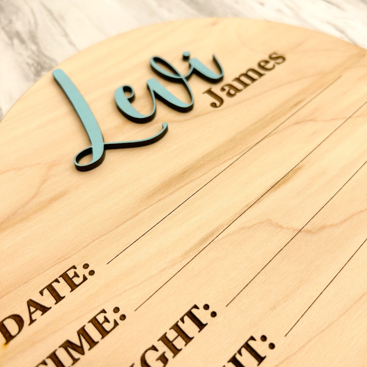 Wooden Baby Birth Announcement Sign