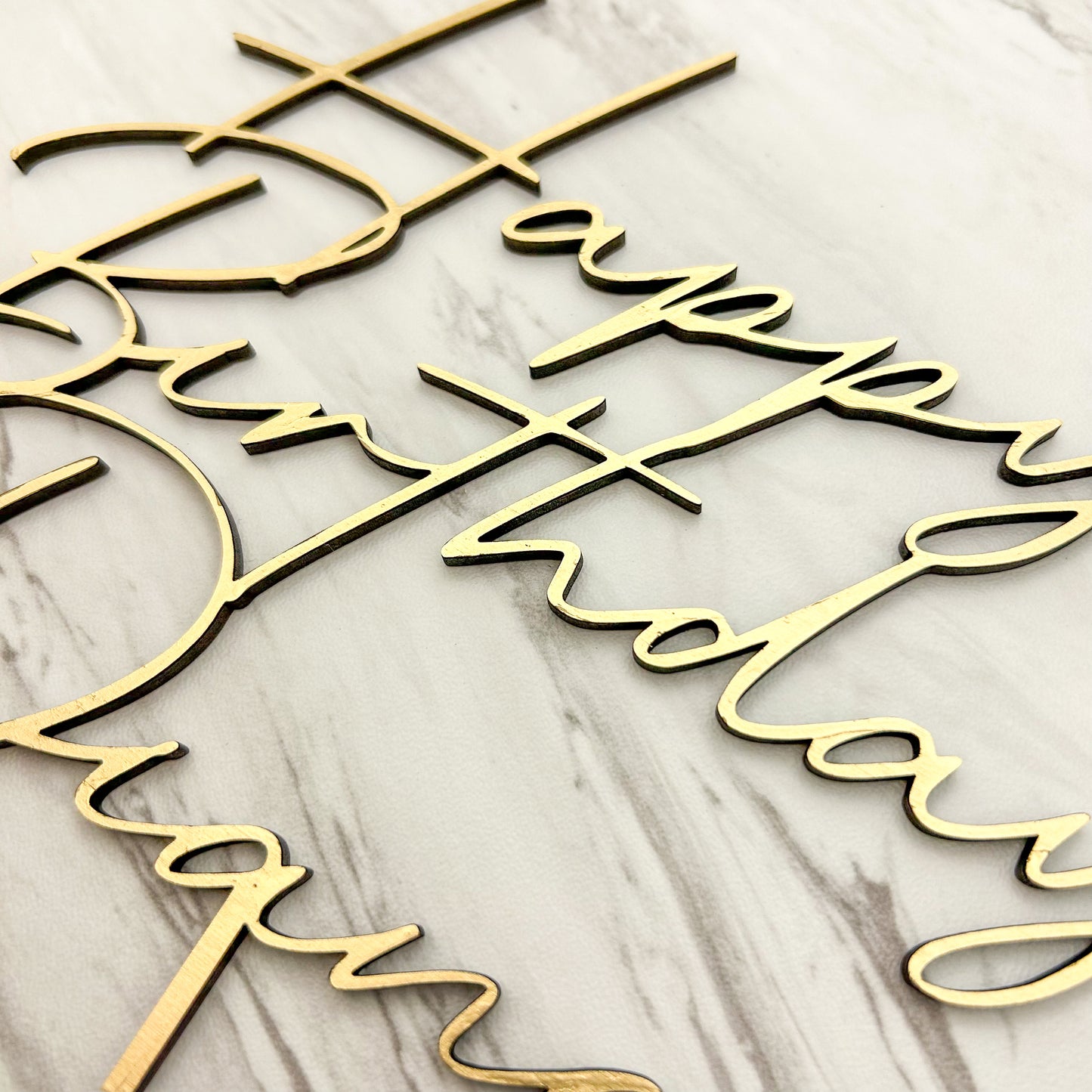 Custom Wood Birthday Cake Topper