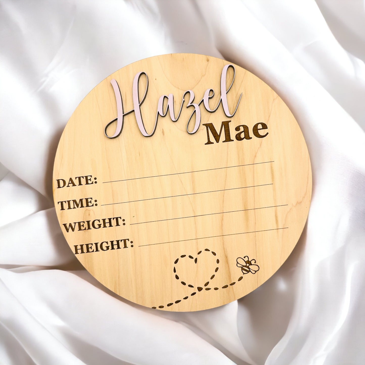 Wooden Baby Birth Announcement Sign