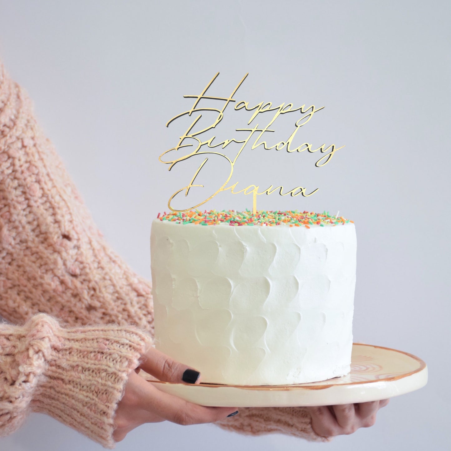 Custom Wood Birthday Cake Topper